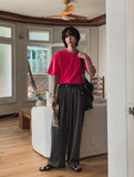 Marina two-tuck banding balloon slacks