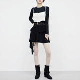 Kehi unbalanced mini skirt