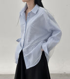 Mesh Stripe Overfit Shirt