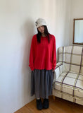 Heyo Check Banding Long Skirt