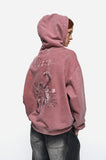 [2-WAY] Skull Web Pigment Hood Zip-Up