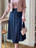 Nezuma Wrap Banding Denim Long Skirt