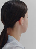 Champagne Moon Silver Goutte Glint Earrings XS