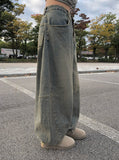 Nipper Cut Balloon Denim Wide Pants
