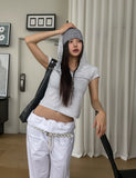 Clothi Solid Crop Short Sleeve Hoodie