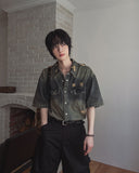 Duke Damage Washed Denim Short Sleeve Shirt