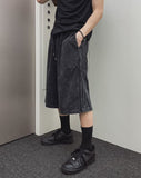 Pigment Washed Track Bermuda Pants