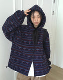 Unin Vintage Nordic Fleece-Two-Way Hood Zip-Up