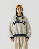 [AG.W] Applique Crop Sweat Shirt