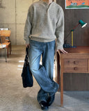 Levon Basic Henley Neck Knit