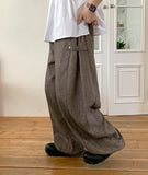 Tahui Snap Bijo Wide Cotton Pants