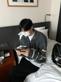 Overfit half zip-up knit