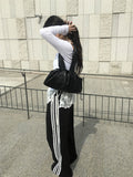 Shoe Leather String Shoulder Bag