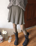 Enbel checkered pleated layered mini skirt