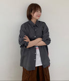 [unisex] Comb Linen Stripe Over Shirt