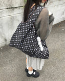 Nuen Star Pattern Nylon Big Shoulder Bag
