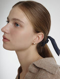 Triple Silver Cutout One-Touch Earrings S