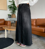 Chad Tassel Denim Long Skirt