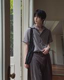 Moment Roll-up Draping Half Shirt