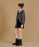 Bay Overfit Check Hood Shirt