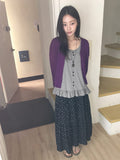 [BAONHAUS] Hironen Button Frill Layered Sleeveless