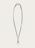 suede double ring necklace