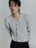 Cable knit cardigan