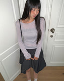 Nini Lettering See-Through Long Sleeve T-Shirt