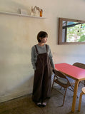 Friend Pocket Cotton Wide Overalls