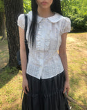 Rohu Frill Short Sleeve Blouse