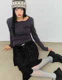 WINGS Henley Neck Long Sleeve T-Shirt