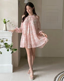 Rabbi Toile Chiffon Off-Shoulder Mini One Piece