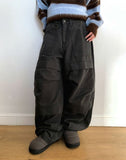 Daven Cotton Wide Snap Cargo Long Pants