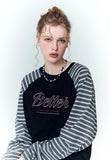 Bare Chain Stripe Raglan Long Sleeve
