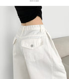Folding Pin Tuck Back Pocket Bermuda Shorts Cotton Pants