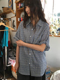 [unisex] Fusile Check Over Short Sleeve Shirt