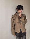 With scarf blouson