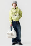 oversize studded shoulder bag
