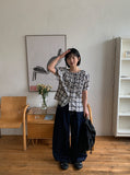 Keldo Stripe Raw Denim Balloon Wide Pants
