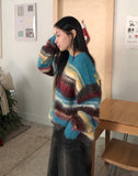 [unisex] Hadet Mohair Stripe Wool Knit