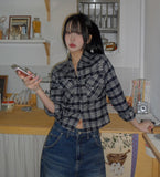 Mons Pocket Check Crop Shirt