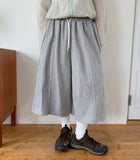 Lenna cut banding bermuda pants