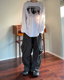 Nideion Pintuck Diagonal Cargo Pants