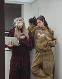 [Mink Brushed] Trust Velvet Corduroy Crop Hood