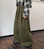 [unisex] Hano banding key ring cut wide cotton pants