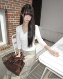 Havel Button V-Neck Long Sleeve T-Shirt