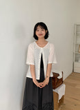Nomin Round Dot Short Sleeve Cardigan