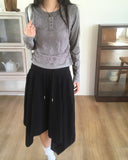 Reker Race Button Sleeveless Layered T-shirt