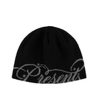 PRESENT LETTERING KNIT BEANIE