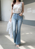 Jetine Span Slim Bootcut Denim Pants